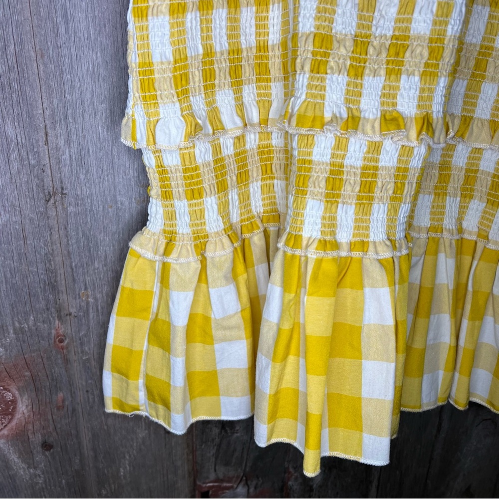 Yellow Gingham Ruffle Dress - Picture 5 of 11